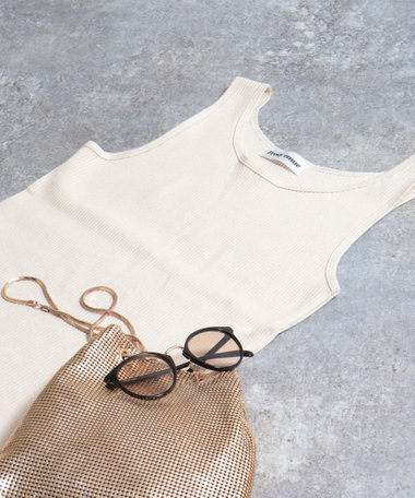 ニットライクテレコタンクトップ
