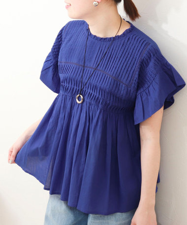 コットンシアーボイルブラウス