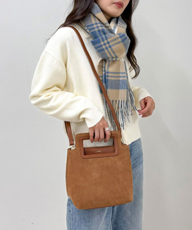 【BEAURE/ビュレ】スクエアハンドルスエードバッグ