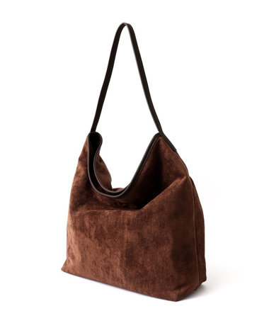 【Un coeur/アンクール】K906019 SUEDE DRAPE ONE SHOULDER