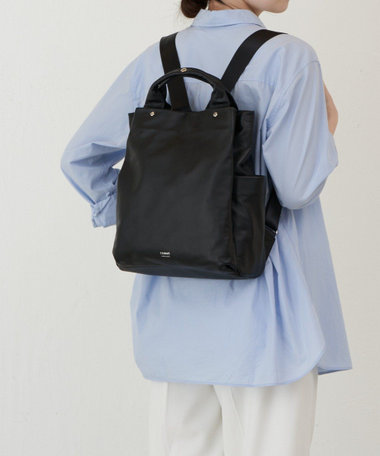 ＜約10リットル/690g＞2ハンドルレザーリュックサック(SF-259)