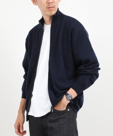 ウールカシミヤ スタンドジップニット 26AW
