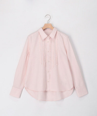 オックス前立てフリルシャツ