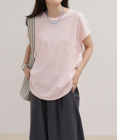 【UVカット/接触冷感】フレンチロゴＴシャツ