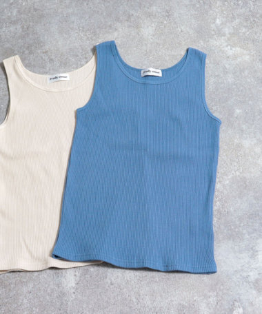 ニットライクテレコタンクトップ