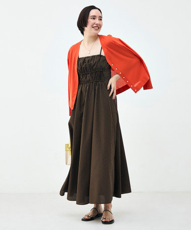 ウォッシャブル2WAYギャザーキャミワンピース