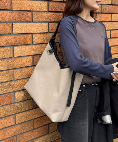 ［FREDY＆GLOSTER限定 TIME SALE！］異素材コンビワンハンドルバッグ