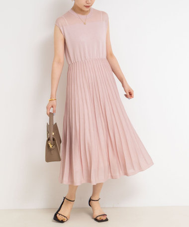 美品NOLLEY'Sノーリーズ24SSラメ入りふんわりギャザーワンピース♪ 美品NOLLEY'Sノーリーズ24SSラメ入りふんわりギャザーワンピース