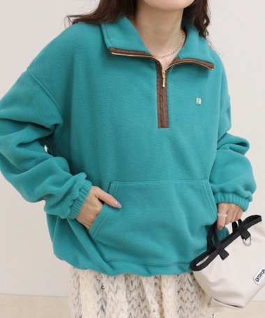 フリースハーフZIPプルオーバー