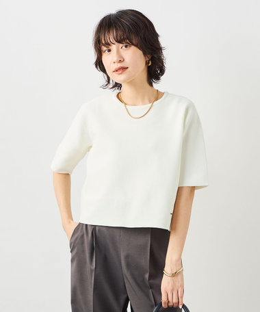 《手洗い可能》ホールガーメントニットＴ