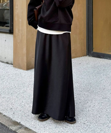 ヘビーサテンバイアススカート