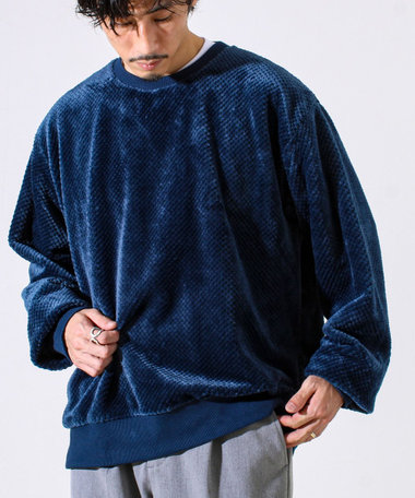【とろける暖かさ】パイナップルフリースクルーネックスウェット