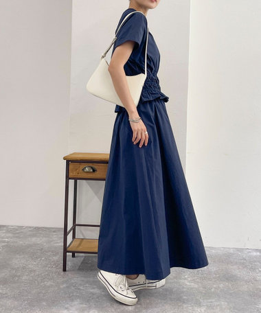 ウエストシャーリングギャザースカート