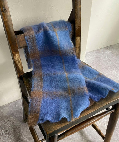 モヘヤチェックマフラー