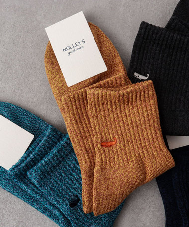 【OCTAVE OCTAVE/オクターブ オクターブ】別注クジラクォーターメランジソックス