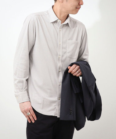 《ビジカジ対応》カノコプリント レギュラーシャツ