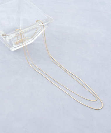 【grâce grace/グラスグラス】スキニー２連ネックレス