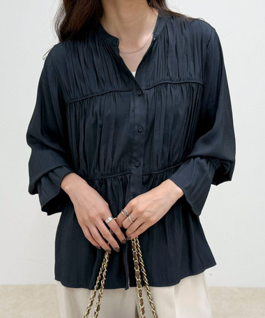 マイクロツイルサテンブラウス