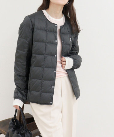 《別注》【TAION/タイオン】CREW NECK BUTTON DOWN JKT ダウンジャケット