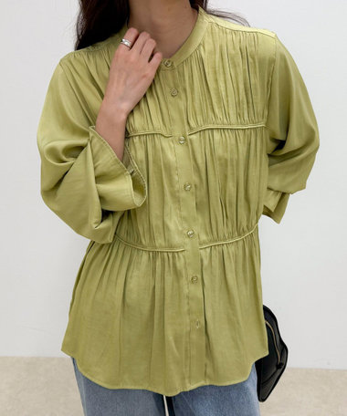 マイクロツイルサテンブラウス
