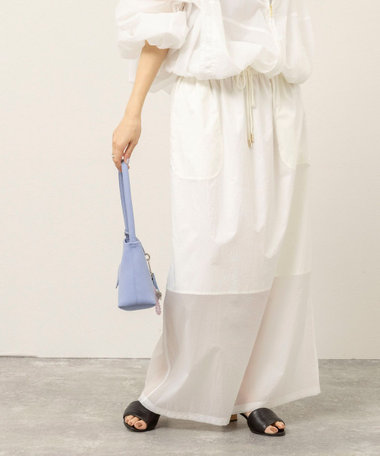 《セットアップ対応》【MAQWEL/マクウェル】ウォッシャブルシアースカート