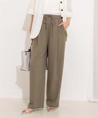 【WEB＆一部店舗限定カラー】《セットアップ対応》ジョーゼットイージーワイドパンツ