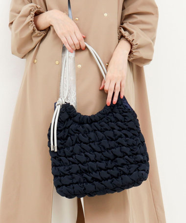ギャザーキルティングトートバッグ
