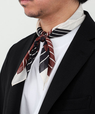 EMME EFFE メッシュプリントバンダナスカーフ