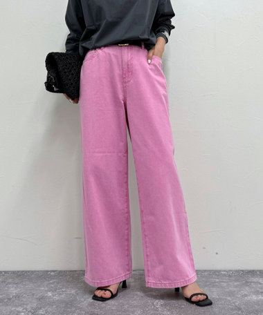 ブリーチデニム５ポケイージーパンツ