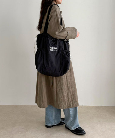 撥水サッカーサイドポケットトートバッグ