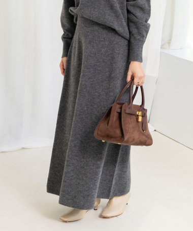 《手洗い可能》アルパカ混ロングスカート