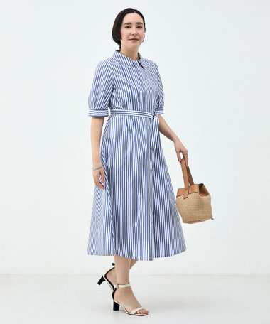ウォッシャブルAラインタックワンピース