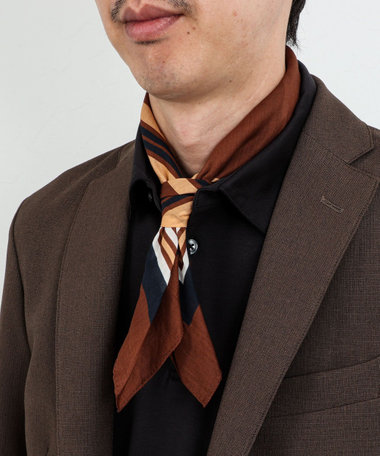 EMME EFFE フレームプリントバンダナスカーフ