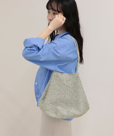 【BAGMATI/バグマティ】ラメコードフレアトートバッグ