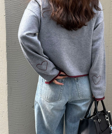 ［FREDY＆GLOSTER限定 TIME SALE！］ハートST Vネックニットプルオーバー