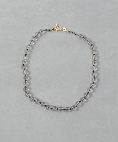 【grâce grace/グラスグラス】カラーヤーンノット天然石ネックレス