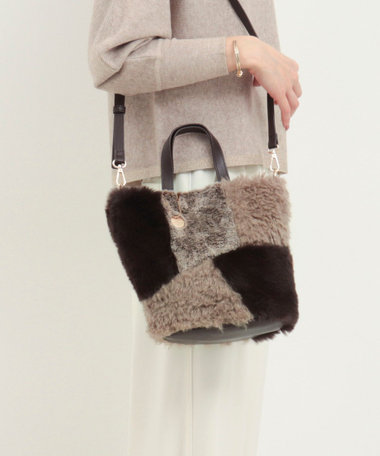 パッチワークファートートバッグ