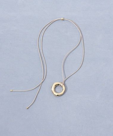 【grace grace/グラスグラス】ニュアンスリングコードネックレス