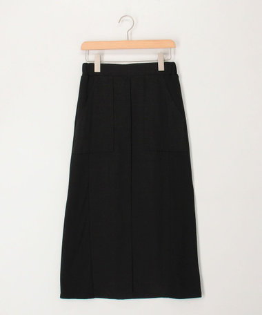 麻調×リブ切替スカート