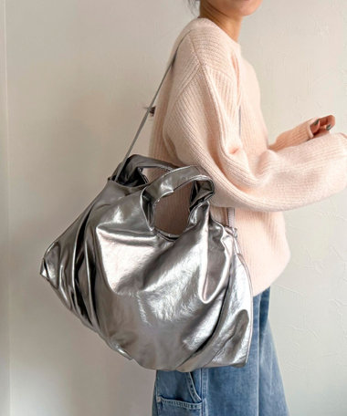 合皮バルーンバッグ