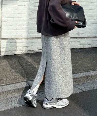 ラメツィードスカート