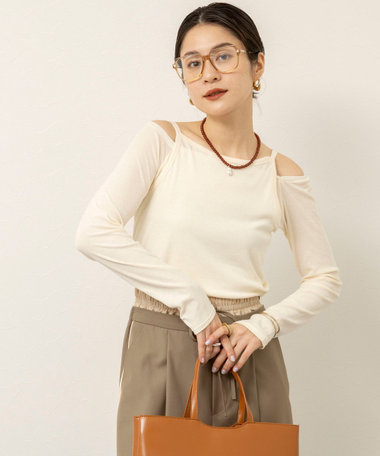 【MAQWEL/マクウェル】ウォッシャブルレイヤードプルオーバー