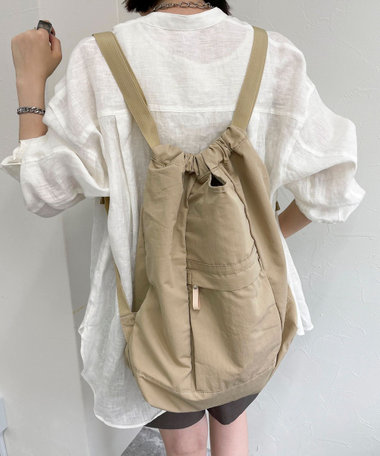 綿/ナイロン２WAYサック