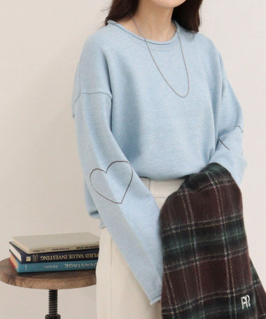 ［FREDY＆GLOSTER限定 TIME SALE！］《WEB限定》ハートステッチニットプルオーバー