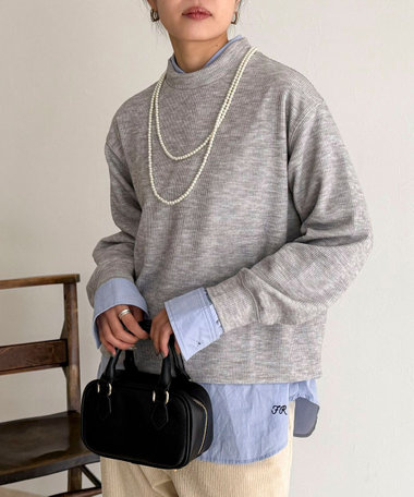 ニットソークロップドプルオーバー