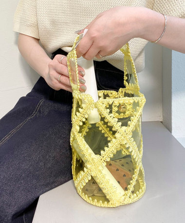 ビニールクロシェバケツバッグ