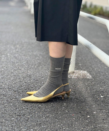 【nolnol/ノルノル】ウール混リブソックス