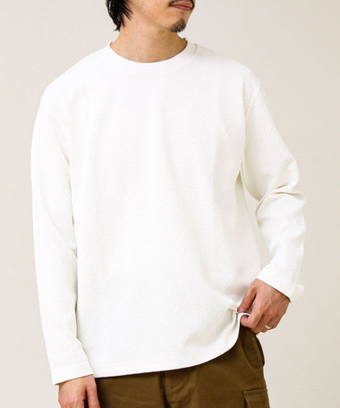 【素材で魅せる】フクレリンクスジャガードロンT