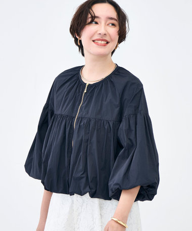 ウォッシャブル撥水ポケッタブルボリュームブルゾン