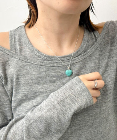 SV925 ターコイズハートペンダント